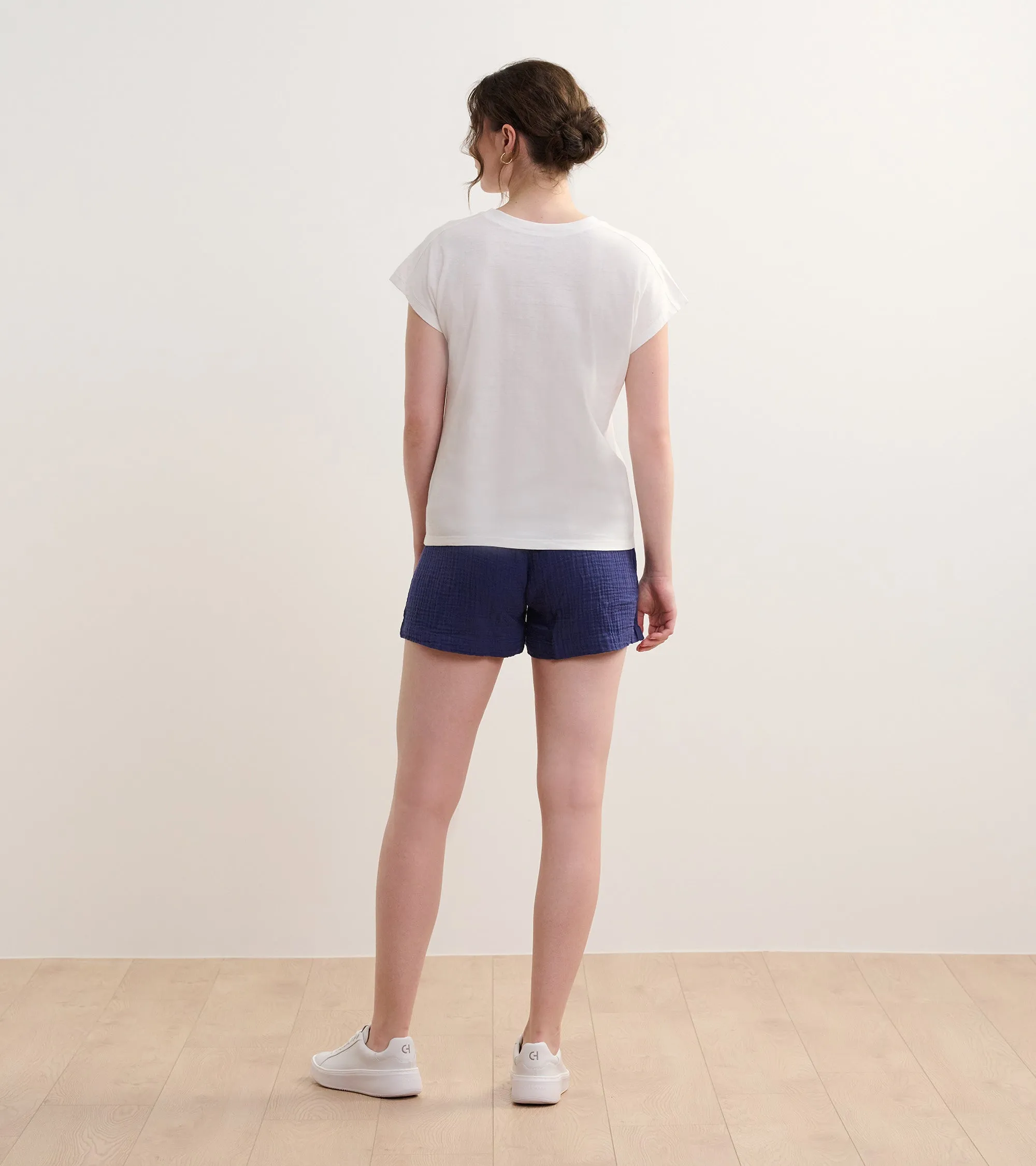 Slouchy Pocket Tee - White -Hatley