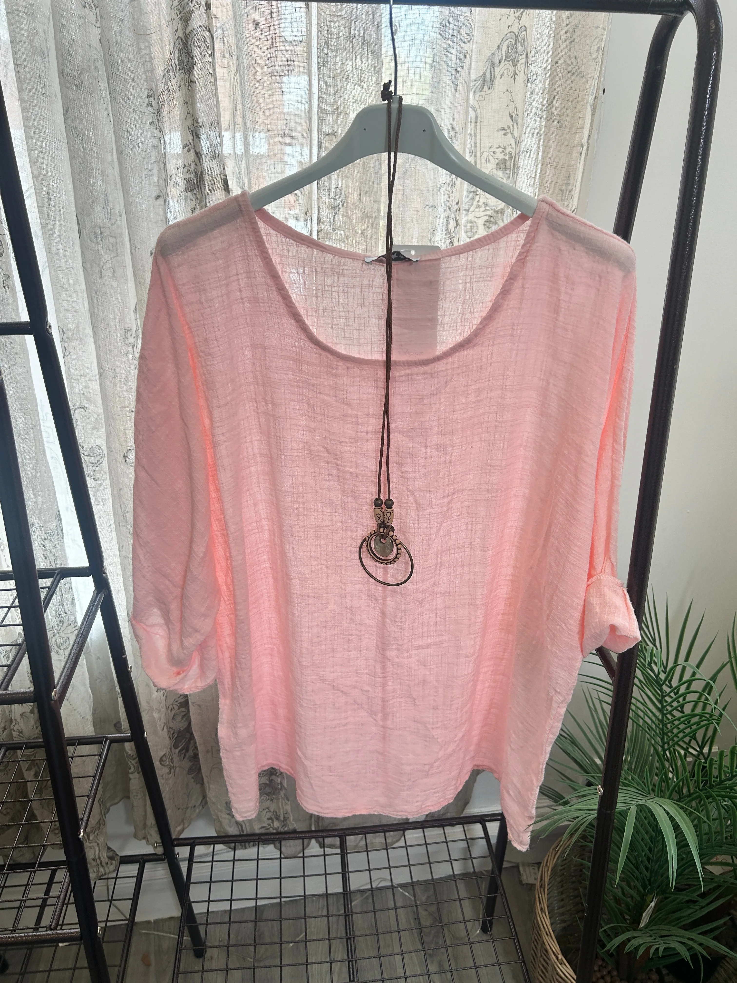 Sofia Ladies Linen Box Top With Necklace