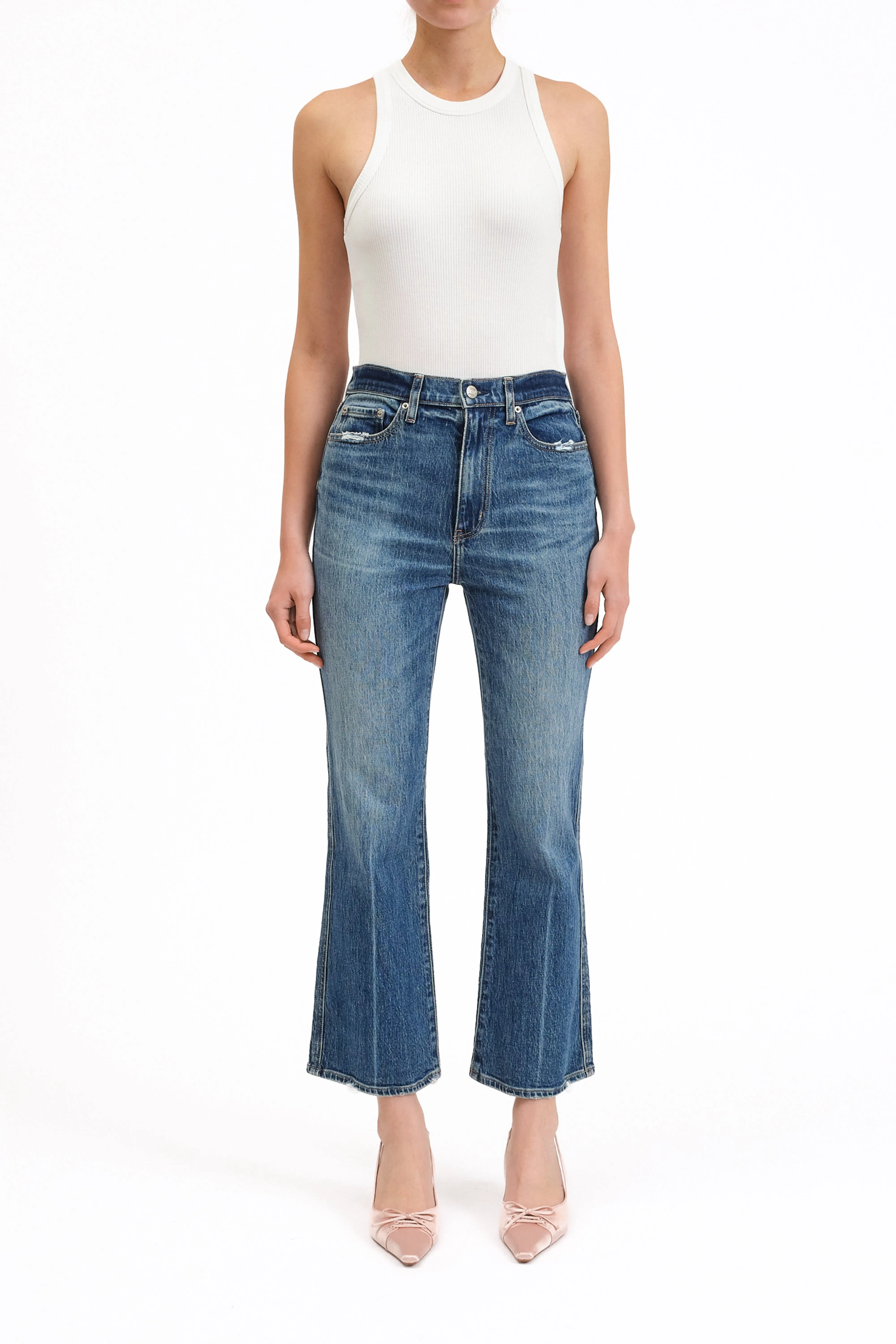 Soho High Rise Ankle Flare Jean - Rush Hour
