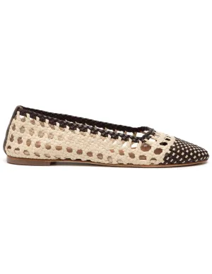 STAUD Nell Crochet Ballerina Flat