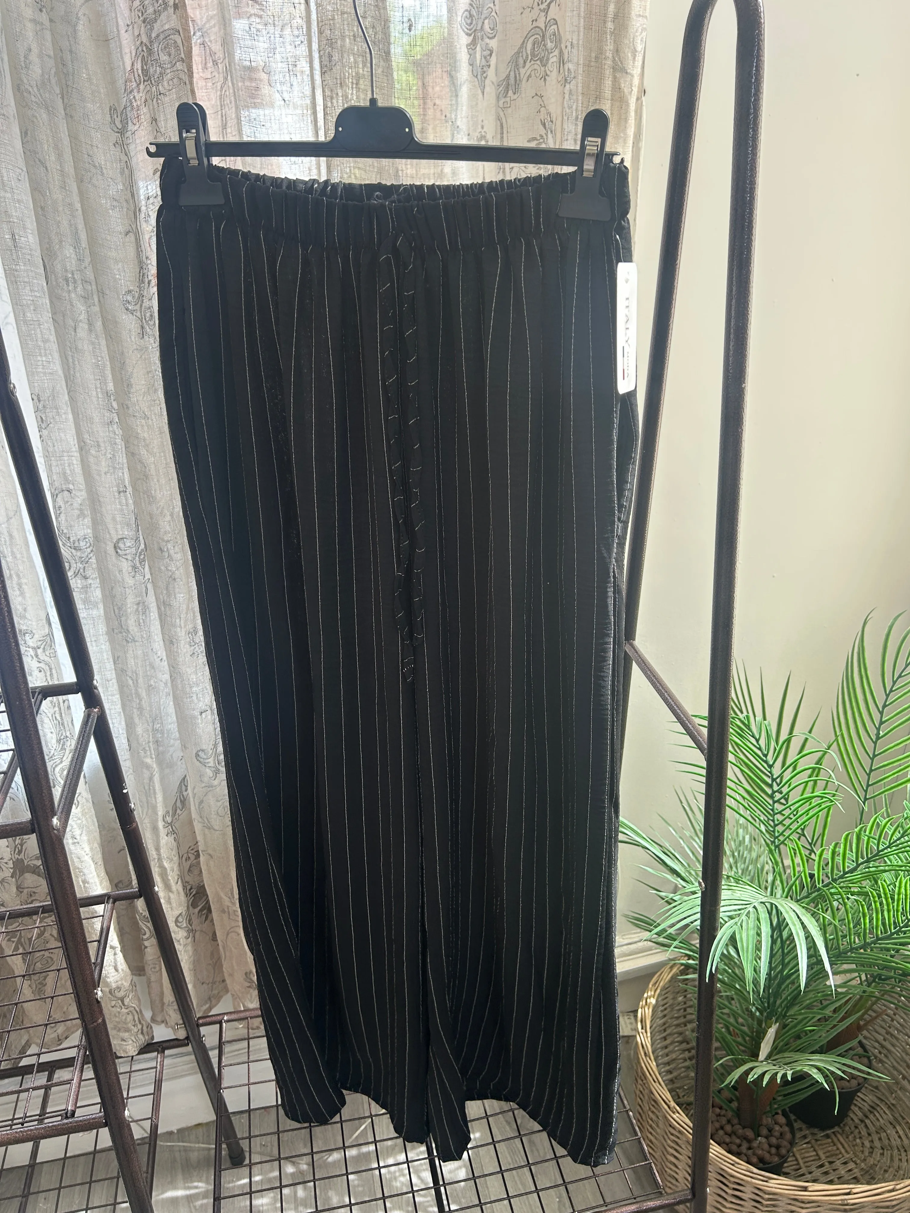 Striped Elegant Wide Leg Trouser