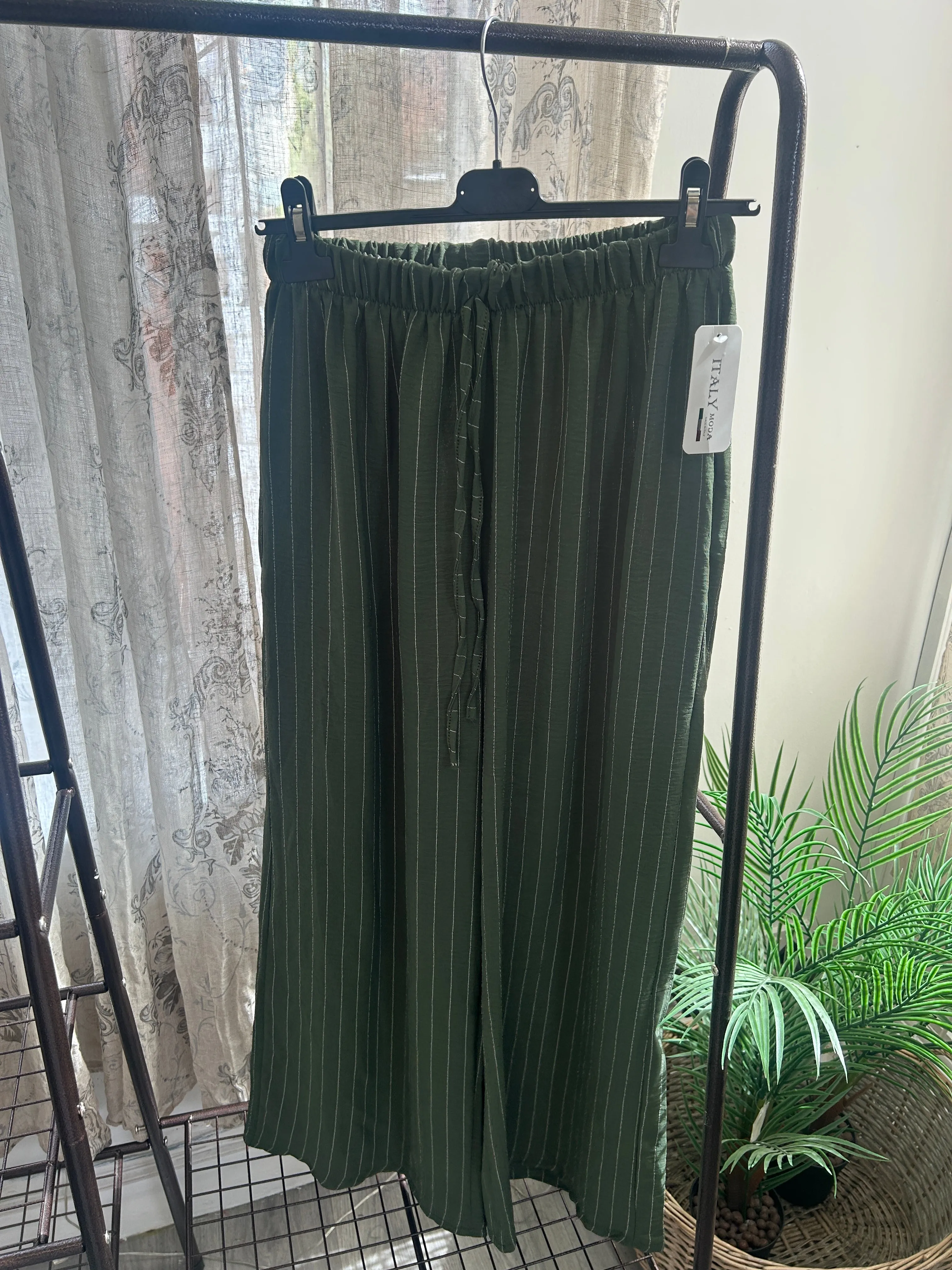 Striped Elegant Wide Leg Trouser