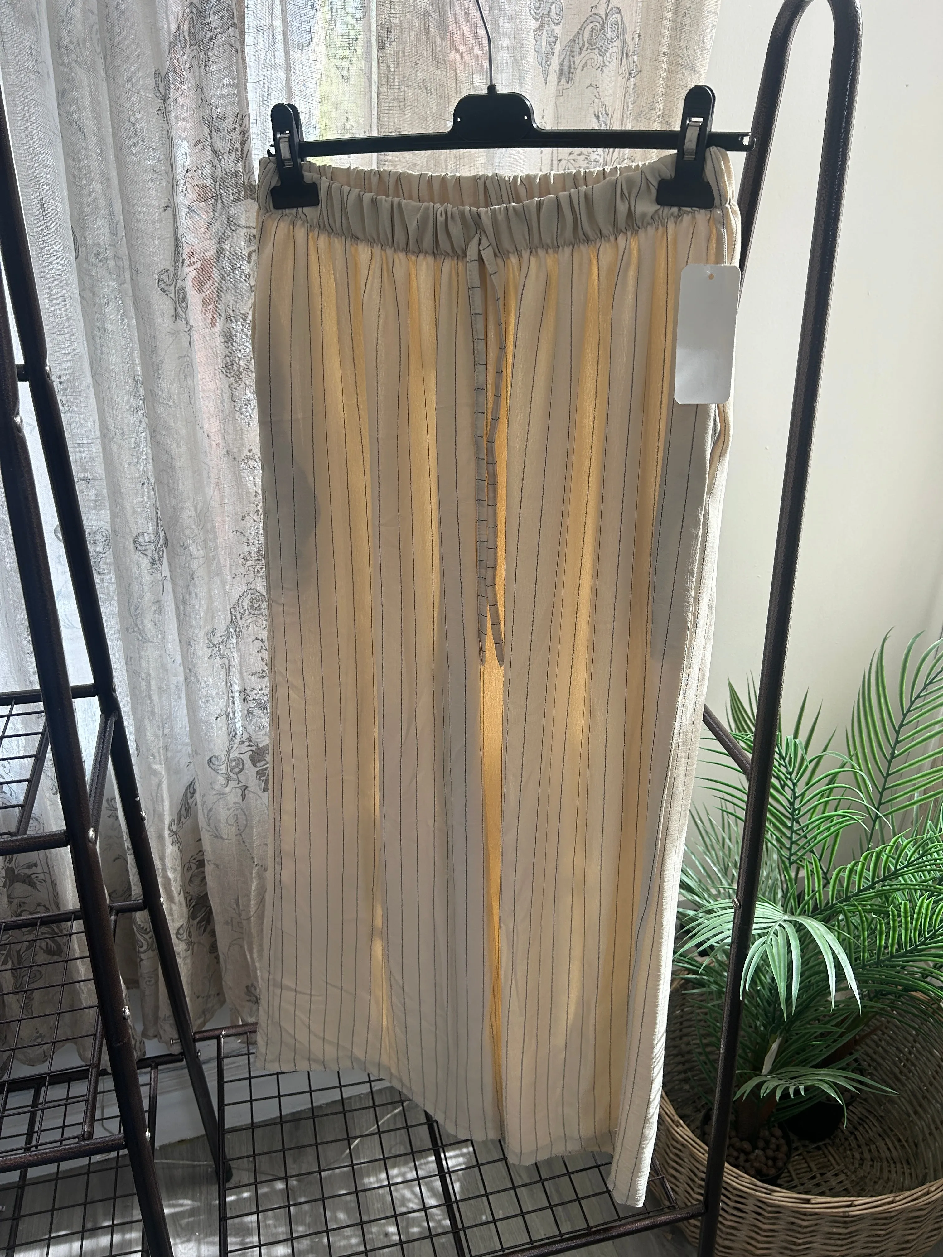 Striped Elegant Wide Leg Trouser