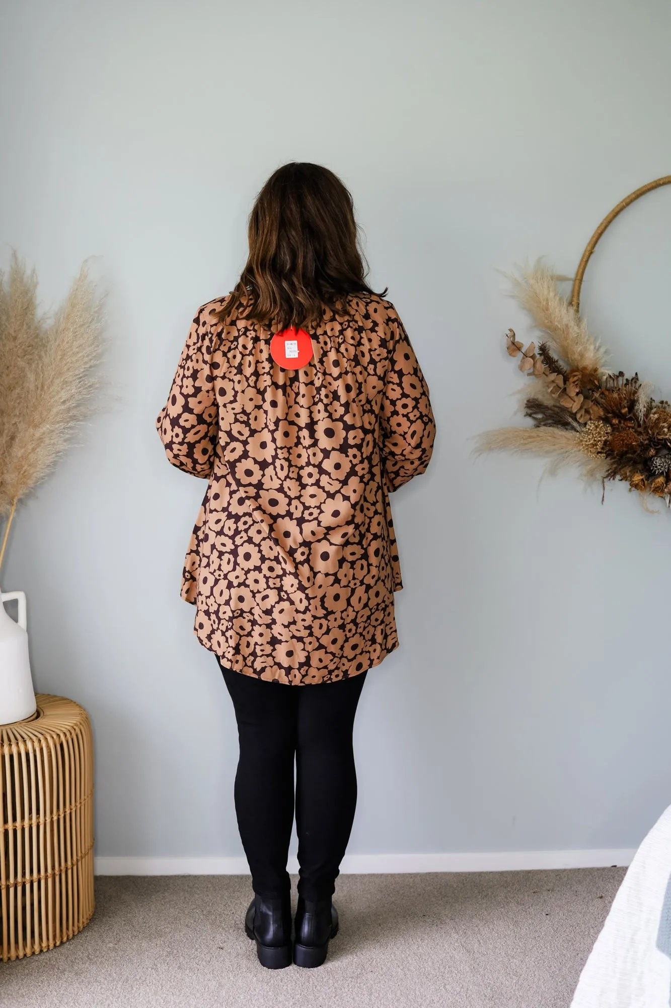 Sunday Boho Vikki Top Tan Floral