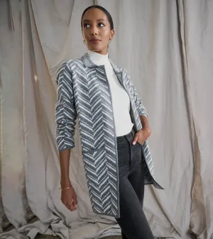 Sweater Blazer - Grey Chevron -Hatley