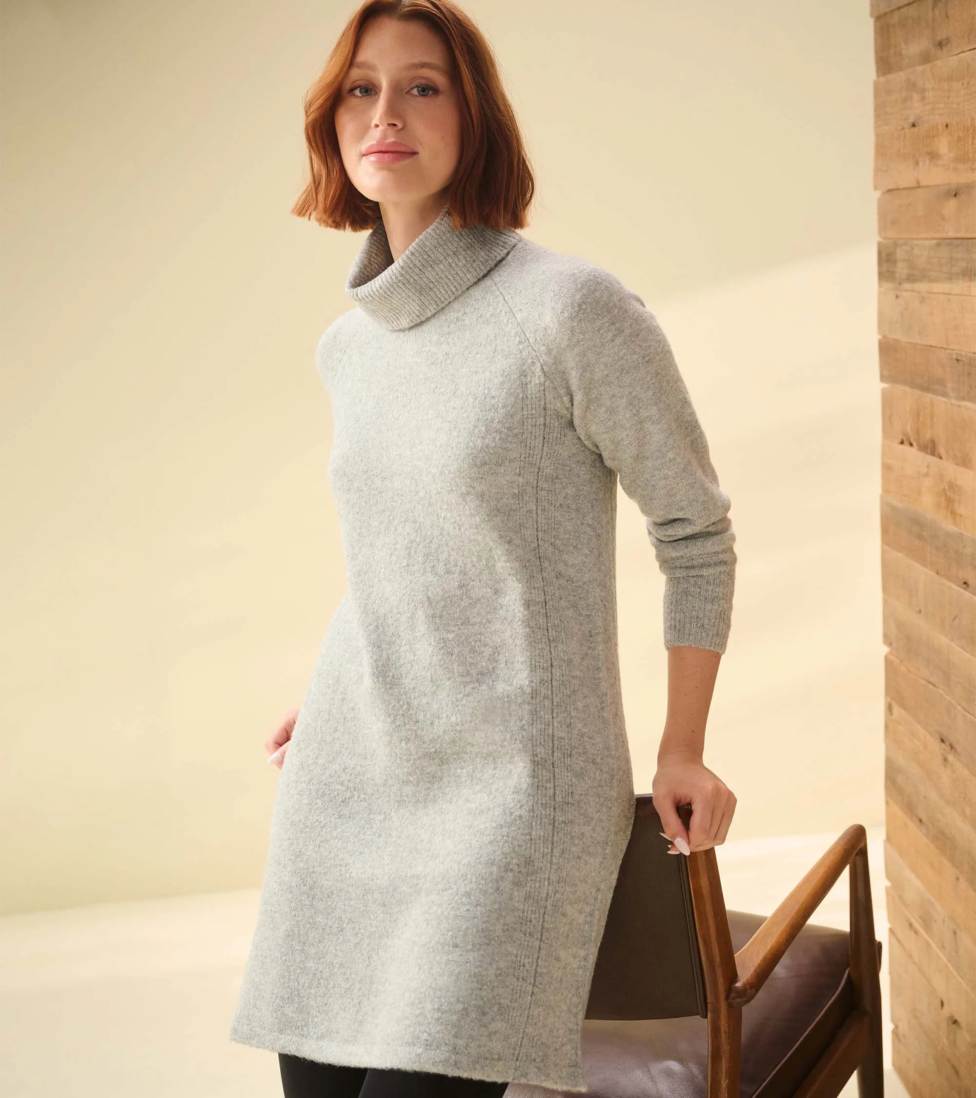 Swing Sweater Dress - Grey Heather -Hatley