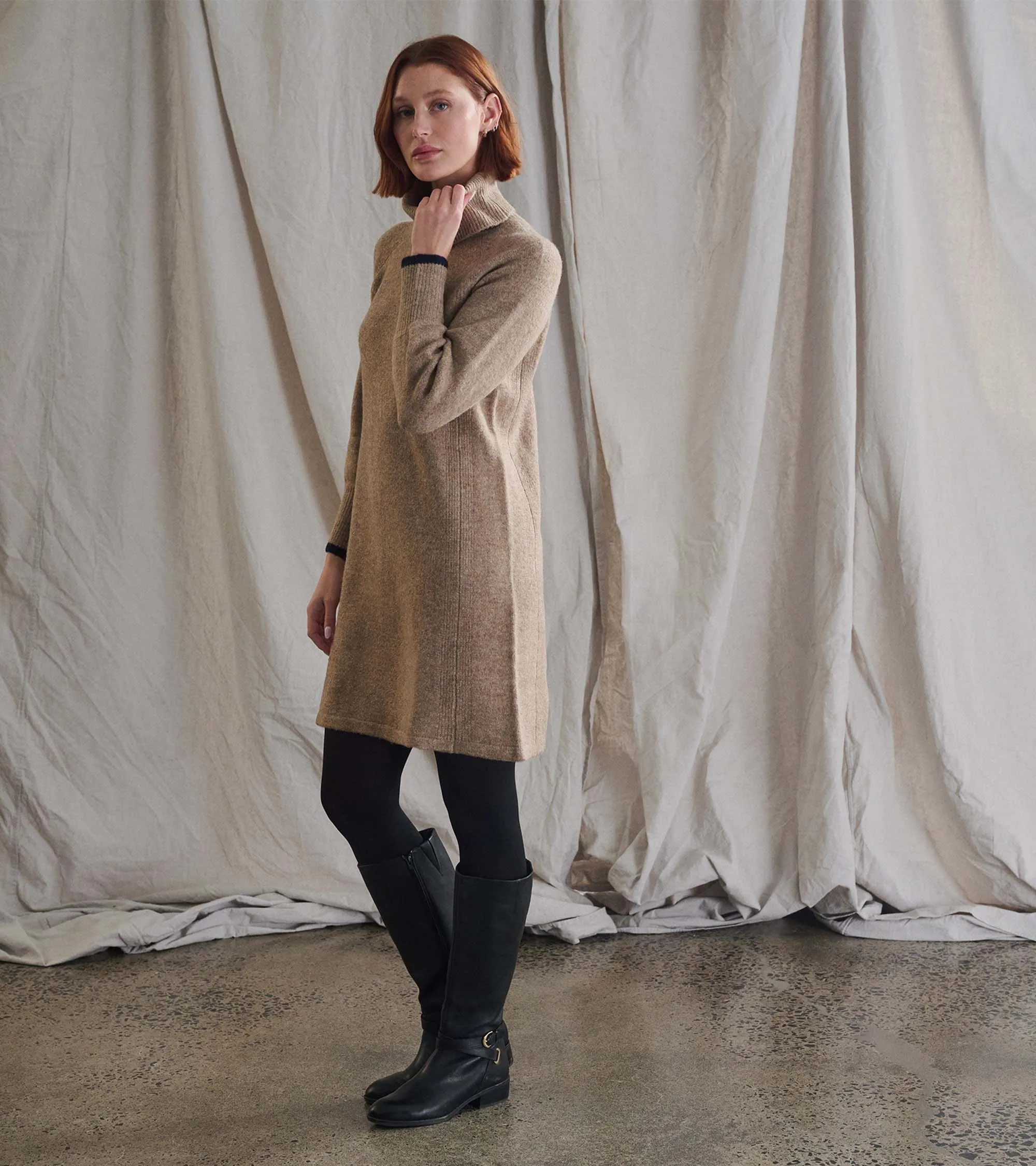 Swing Sweater Dress - Oatmeal Heather -Hatley