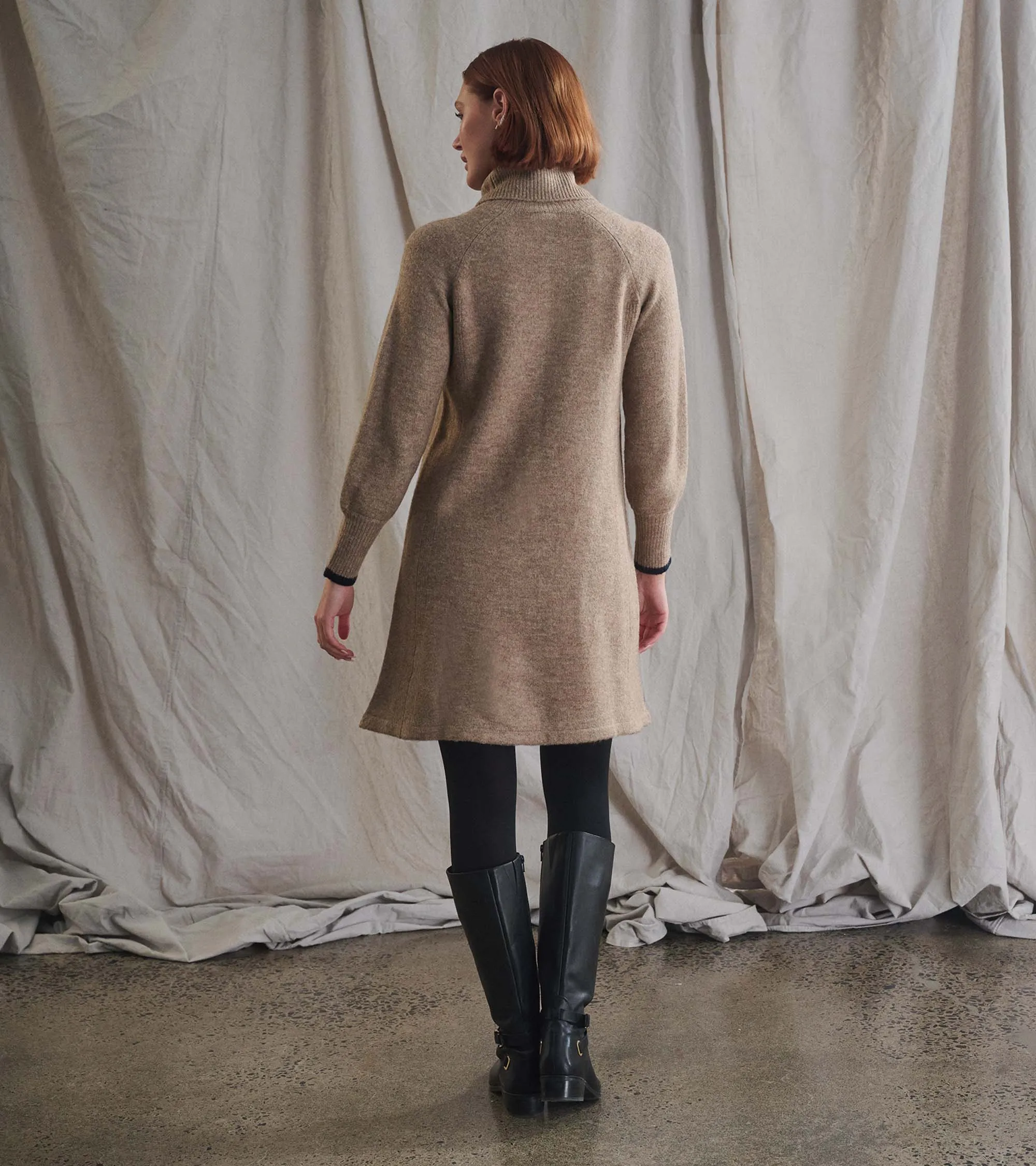 Swing Sweater Dress - Oatmeal Heather -Hatley