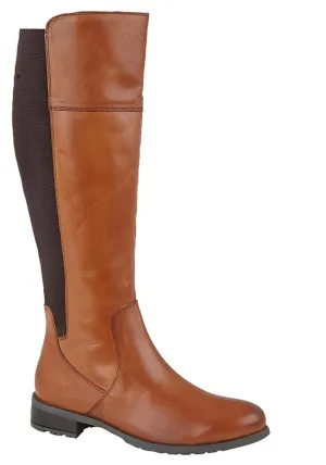 Tan Leather High Leg Boot - Silvia