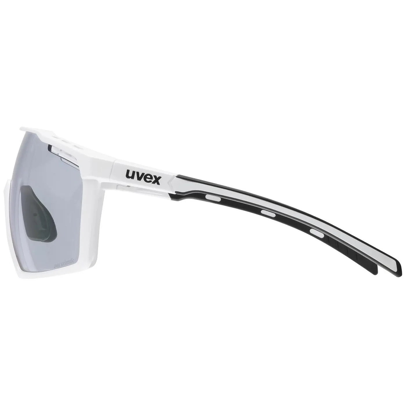 Uvex MTN Perform V glasses - White Matt Variomatic Blue
