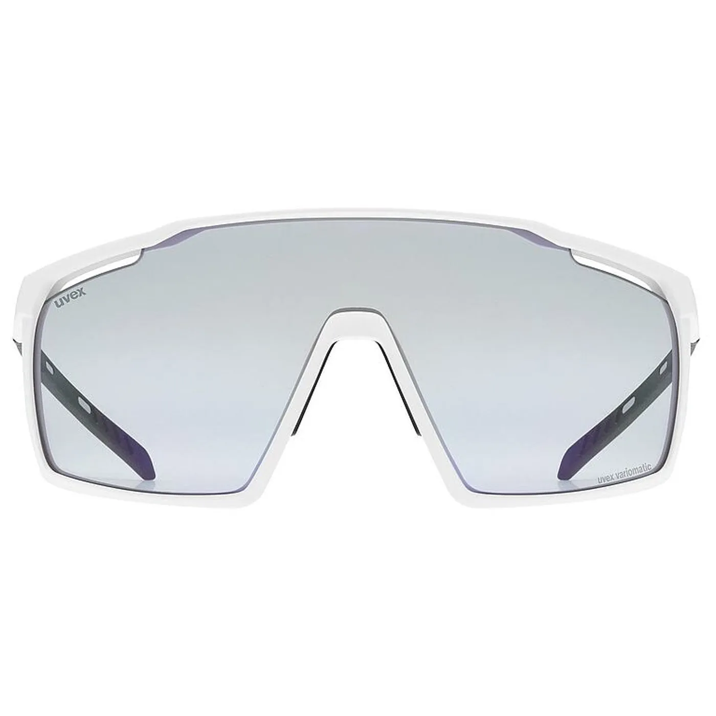 Uvex MTN Perform V glasses - White Matt Variomatic Blue