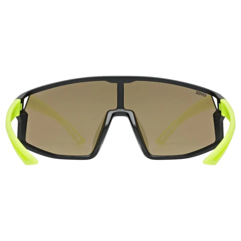 Uvex Skyryse Kids Glasses - Black yellow Mirror yellow