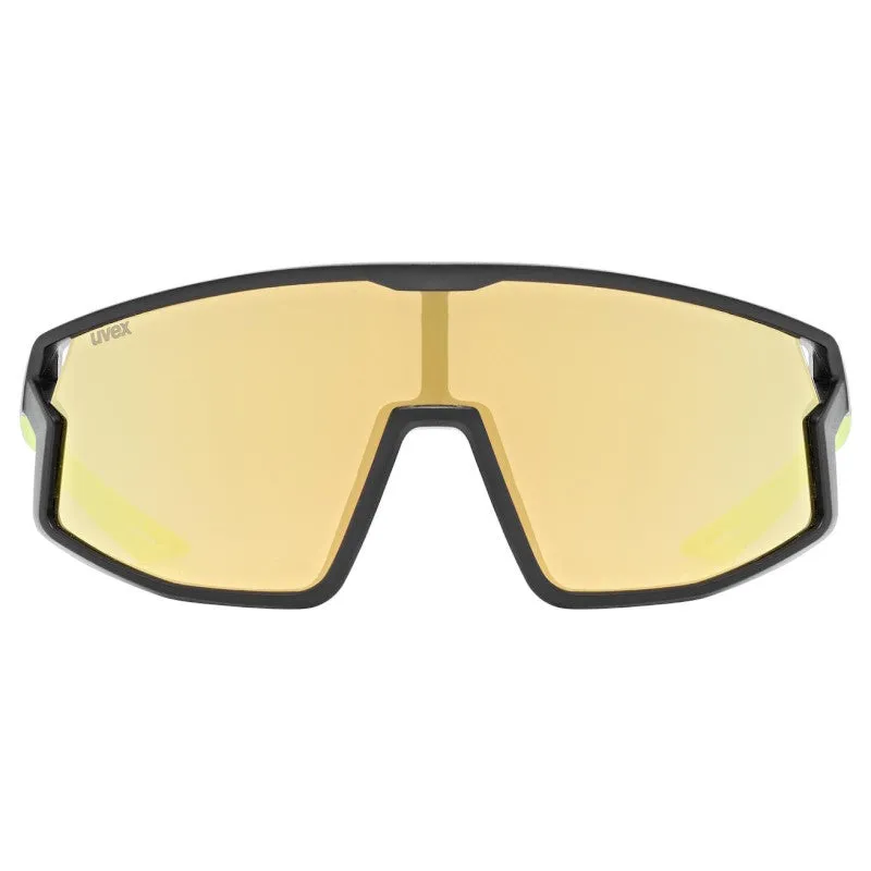Uvex Skyryse Kids Glasses - Black yellow Mirror yellow