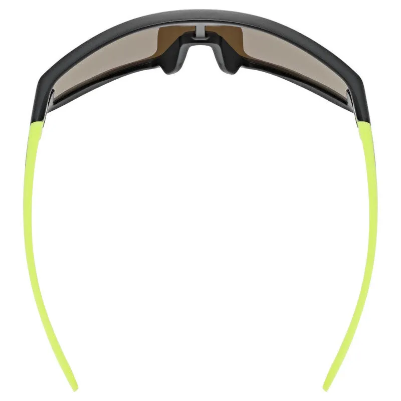 Uvex Skyryse Kids Glasses - Black yellow Mirror yellow