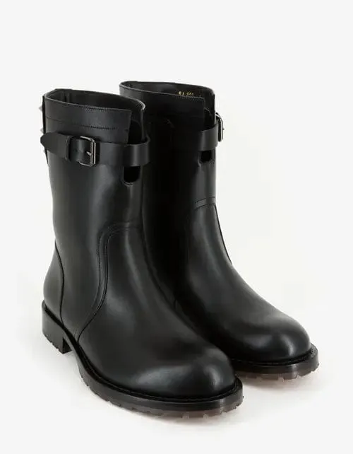Valentino Black Leather Rockstud Boots