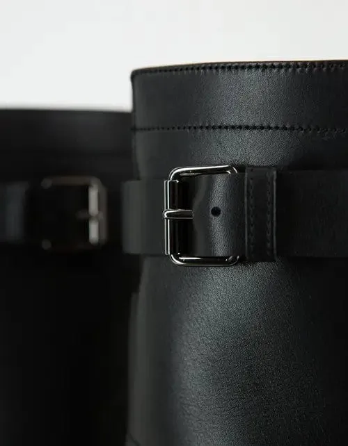 Valentino Black Leather Rockstud Boots