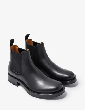 Valentino Black Roman Stud Leather Ankle Boots