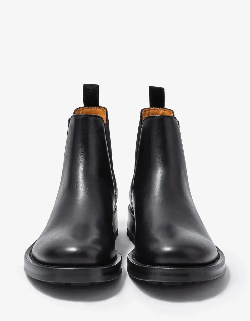 Valentino Black Roman Stud Leather Ankle Boots