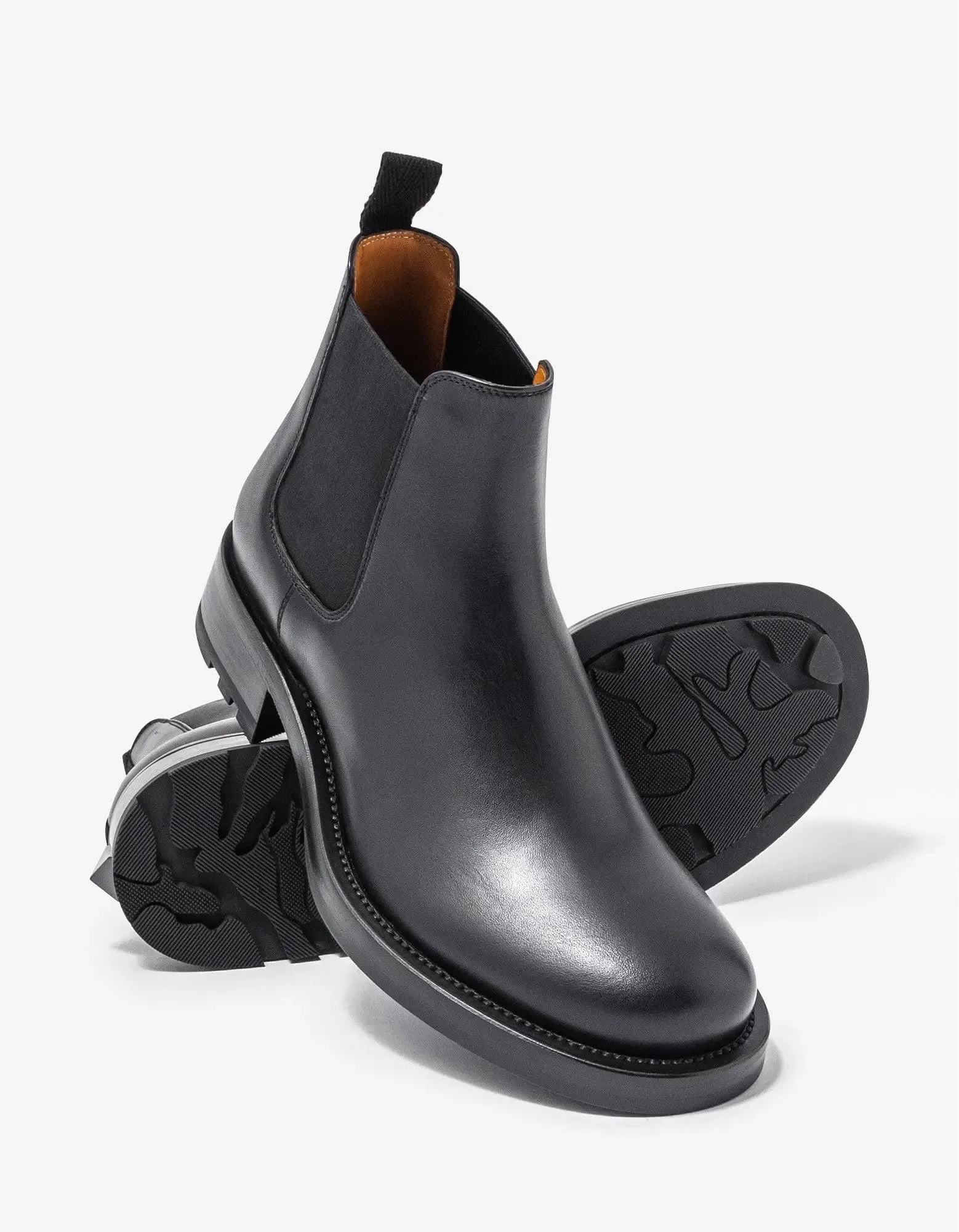 Valentino Black Roman Stud Leather Ankle Boots