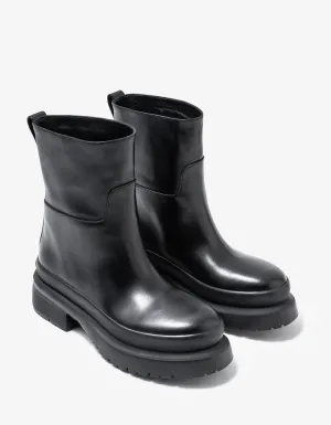 Valentino Black Roman Stud Leather Chelsea Boots