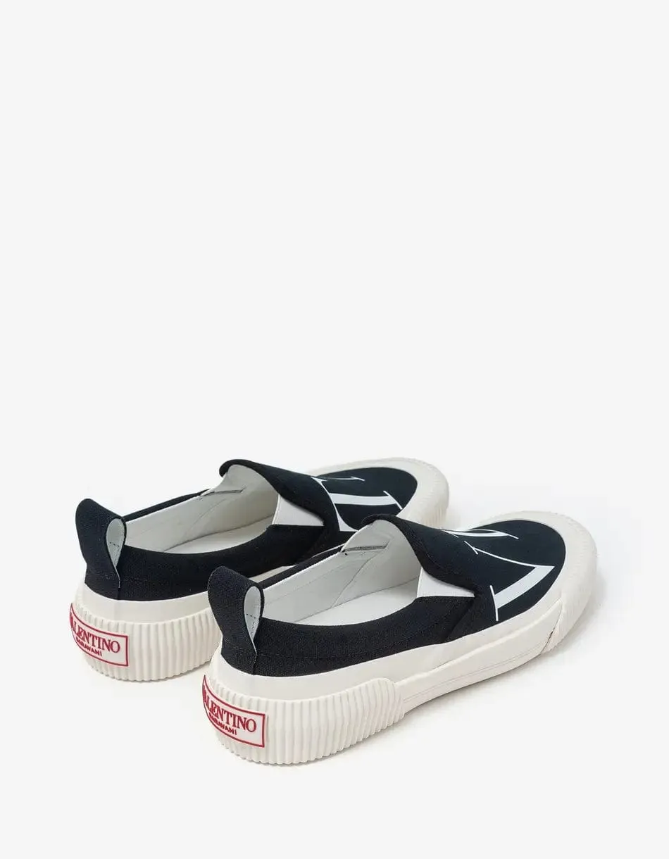 Valentino Black VLTN Slip On Trainers