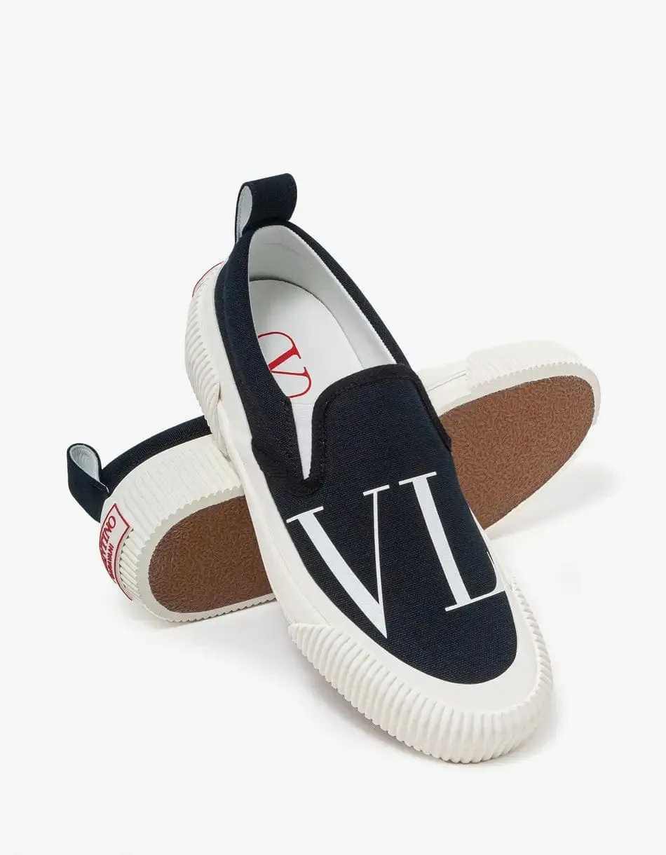 Valentino Black VLTN Slip On Trainers