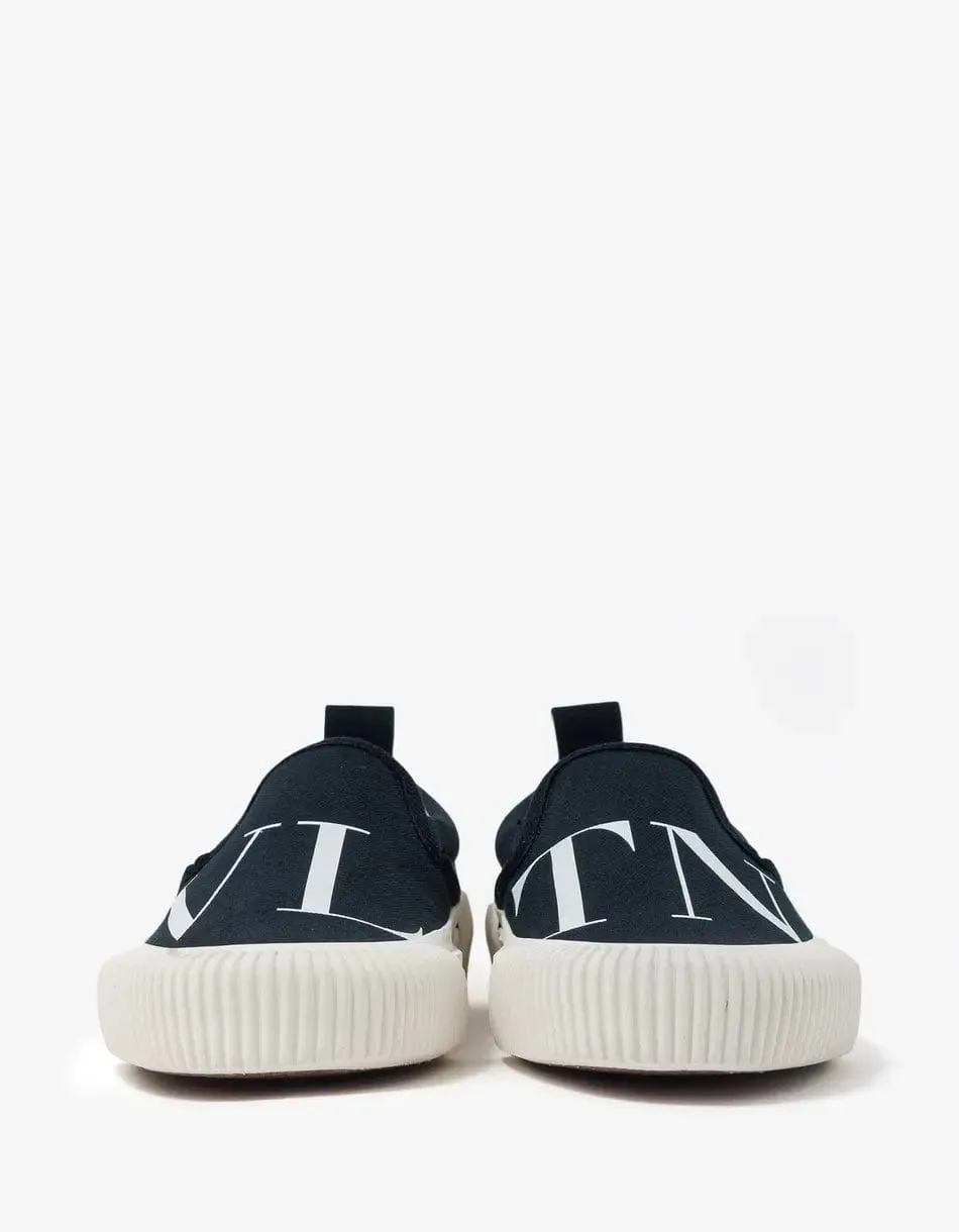 Valentino Black VLTN Slip On Trainers