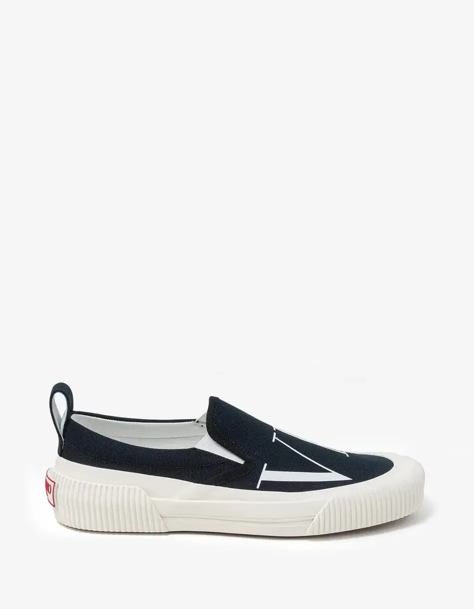 Valentino Black VLTN Slip On Trainers