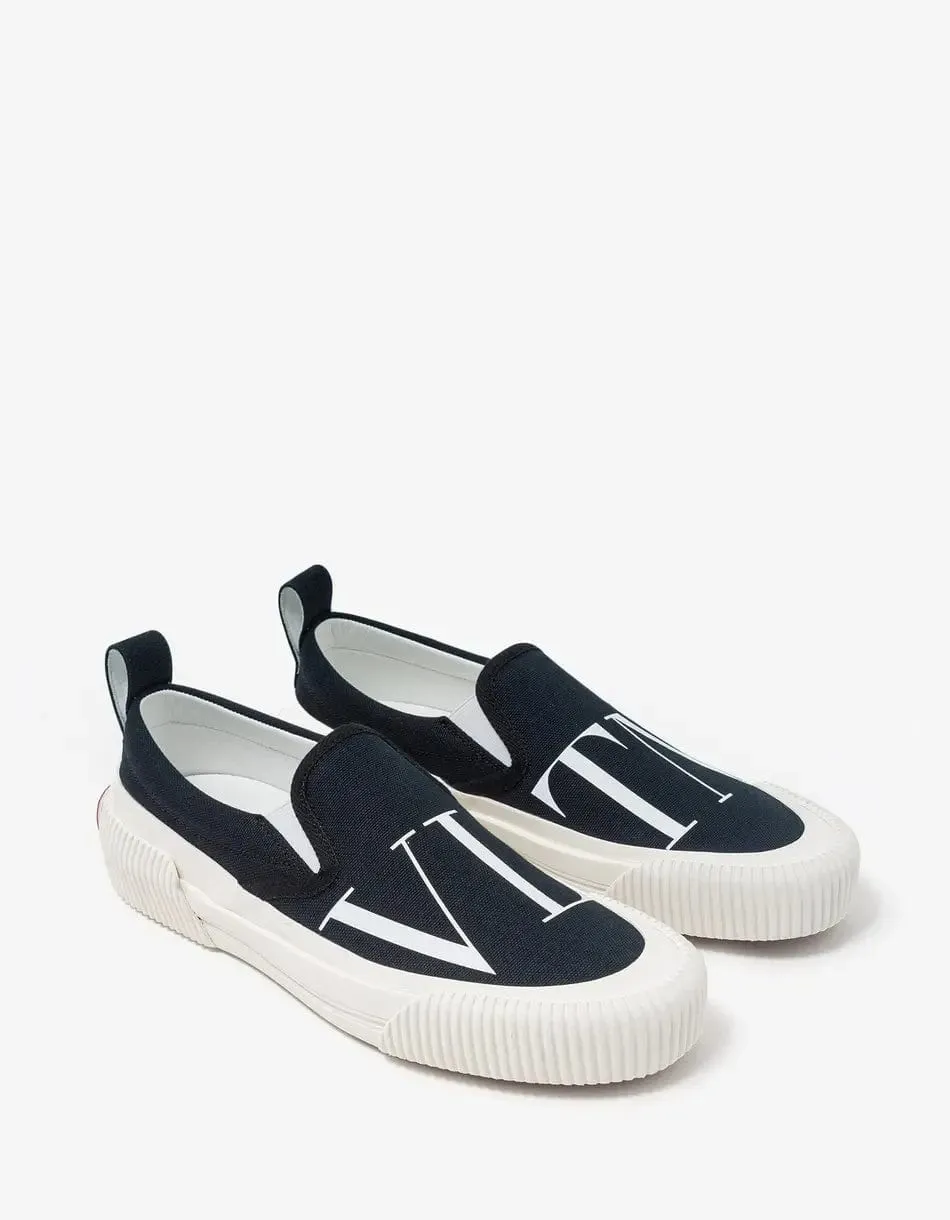 Valentino Black VLTN Slip On Trainers