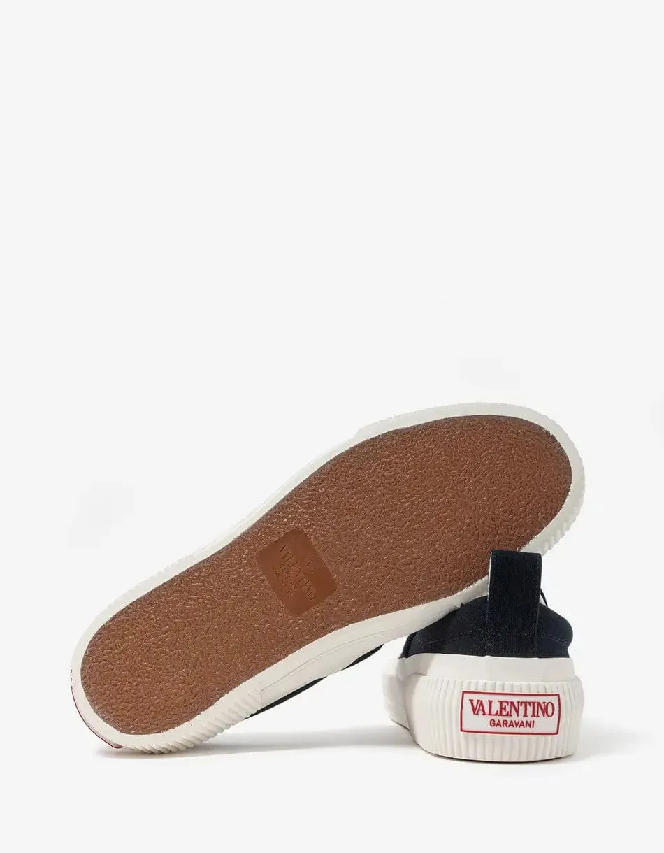 Valentino Black VLTN Slip On Trainers
