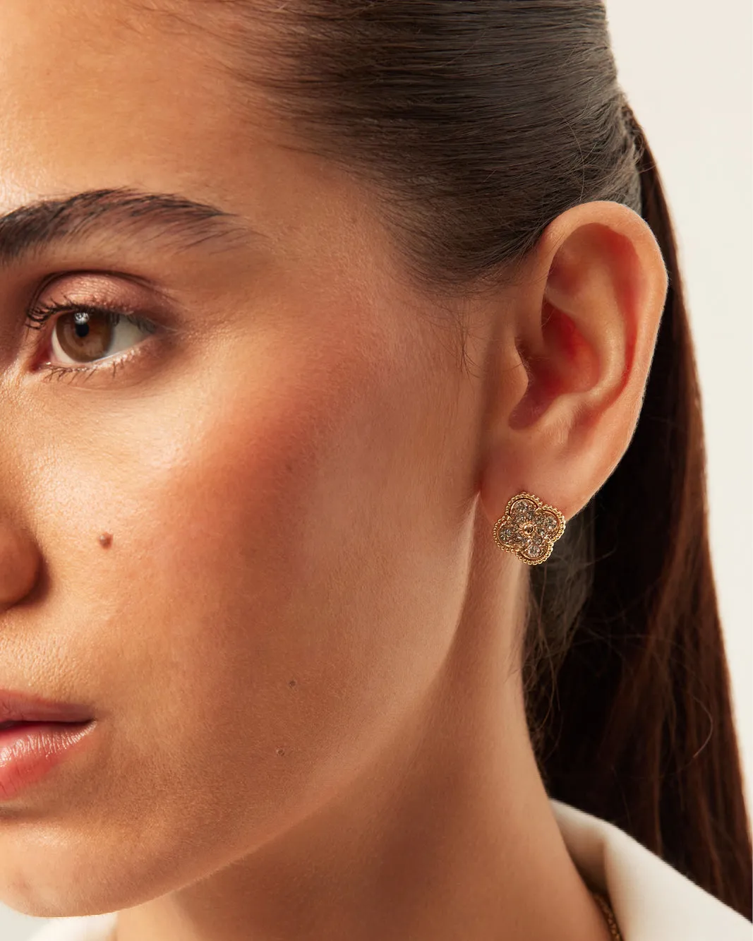 VANESSA EARRINGS - GOLD-DIAMANTE