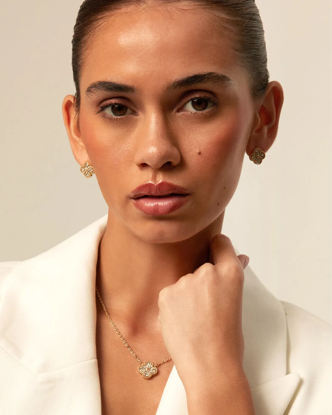 VANESSA EARRINGS - GOLD-DIAMANTE