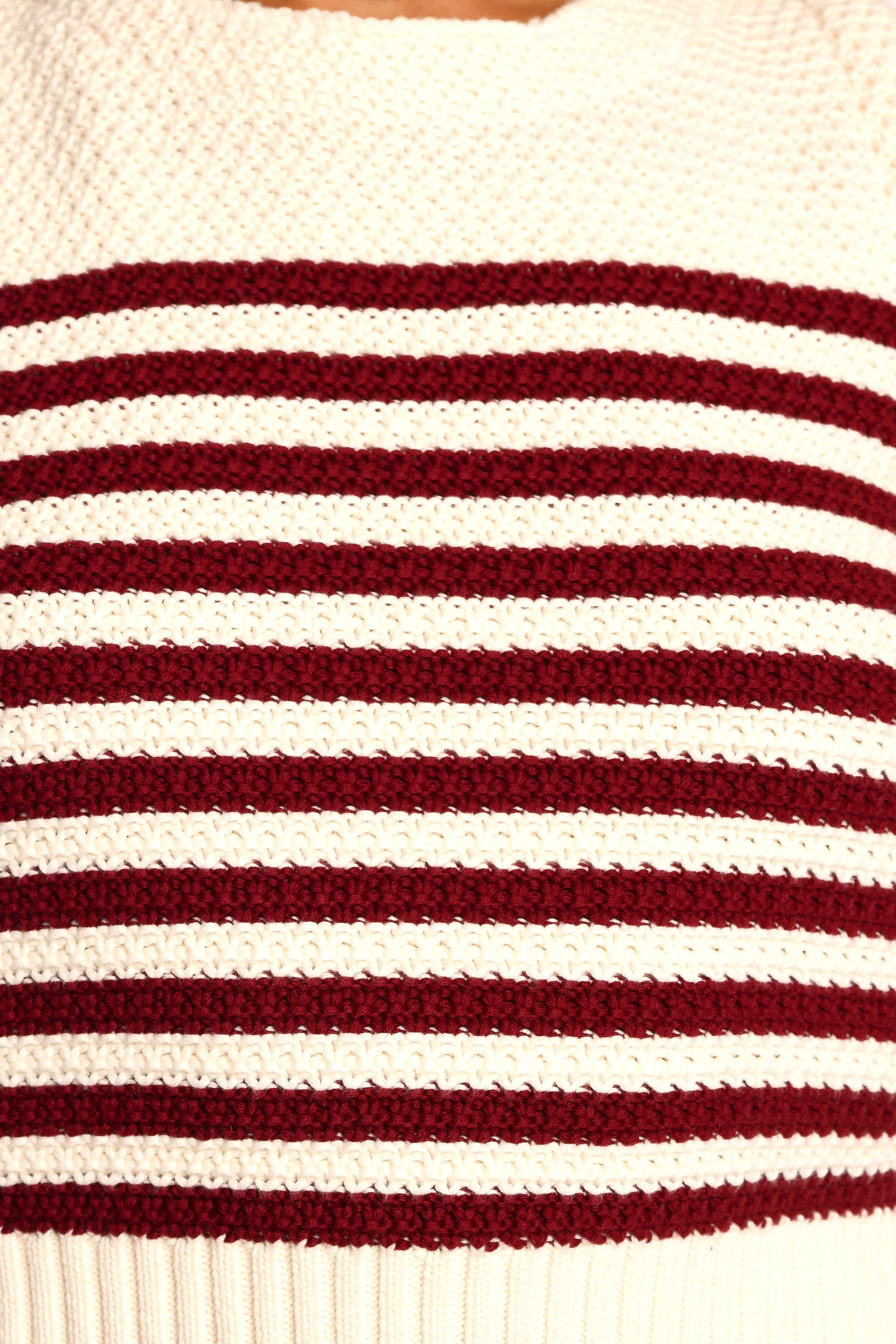Wensie Knitted Top - Brown Stripe