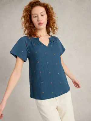 White Stuff Luella Embroidered Top