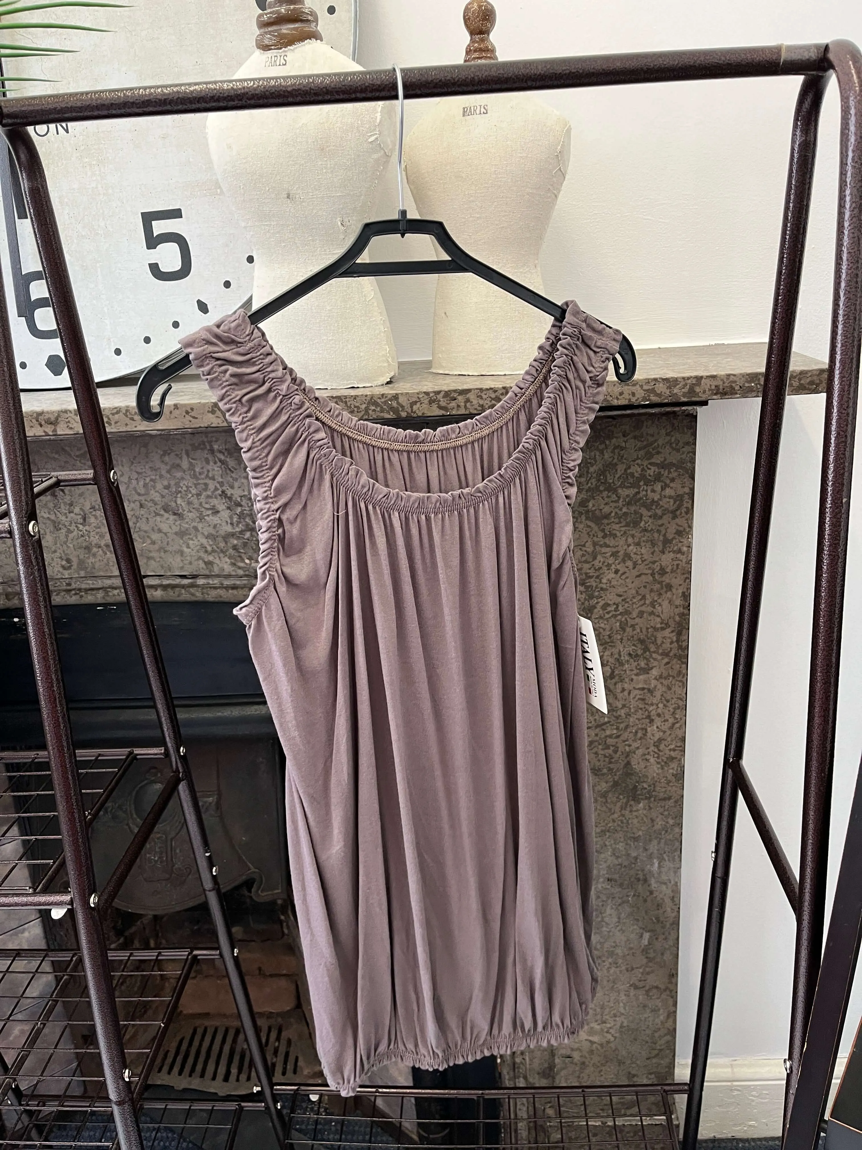Womens bubble hem Ruffle Vest Top