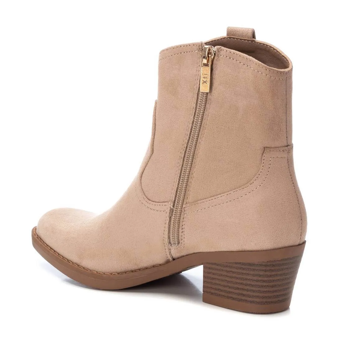 XTI Beige Ladies Microfibre Ankle Boots
