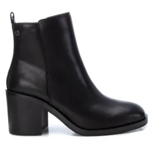 XTI Black PU Ladies Ankle Boots