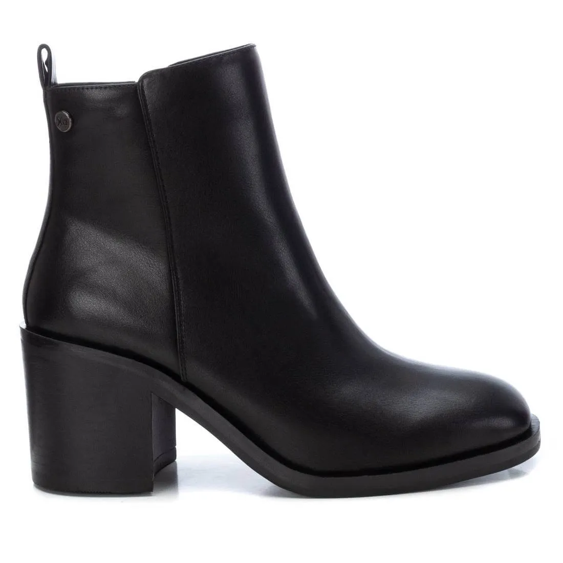 XTI Black PU Ladies Ankle Boots