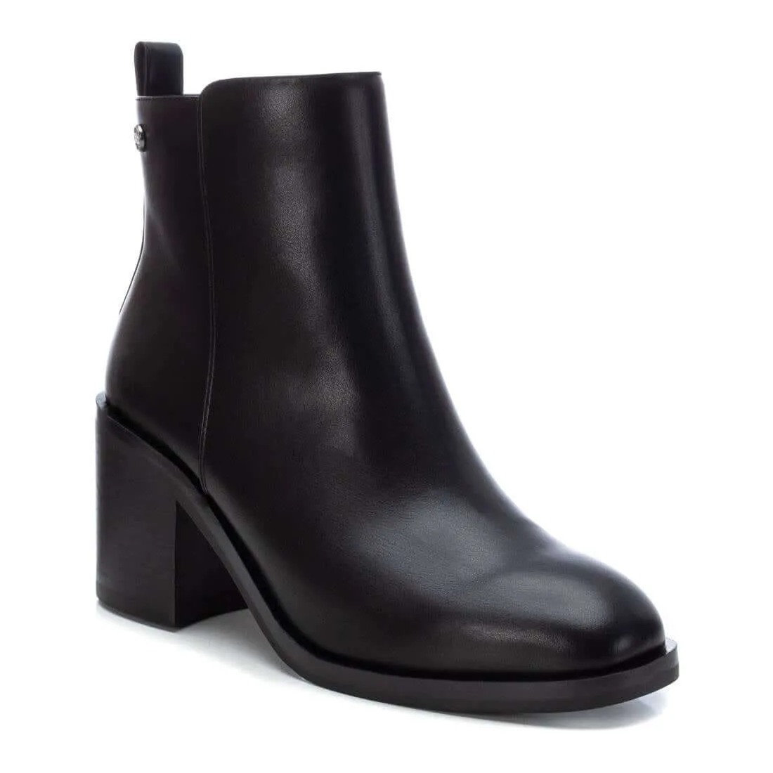 XTI Black PU Ladies Ankle Boots