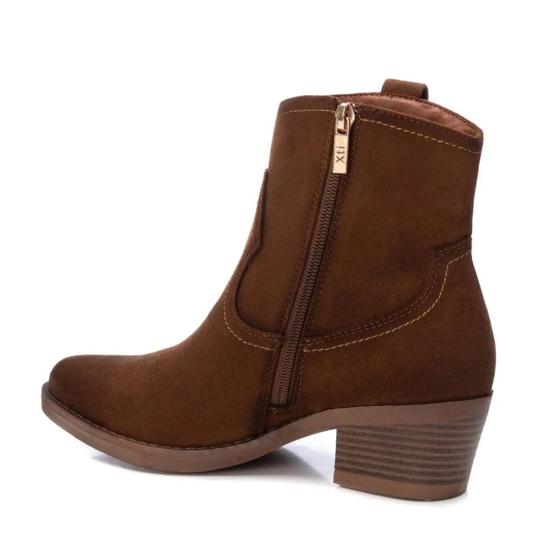 XTI Camel Ladies Microfibre Ankle Boots
