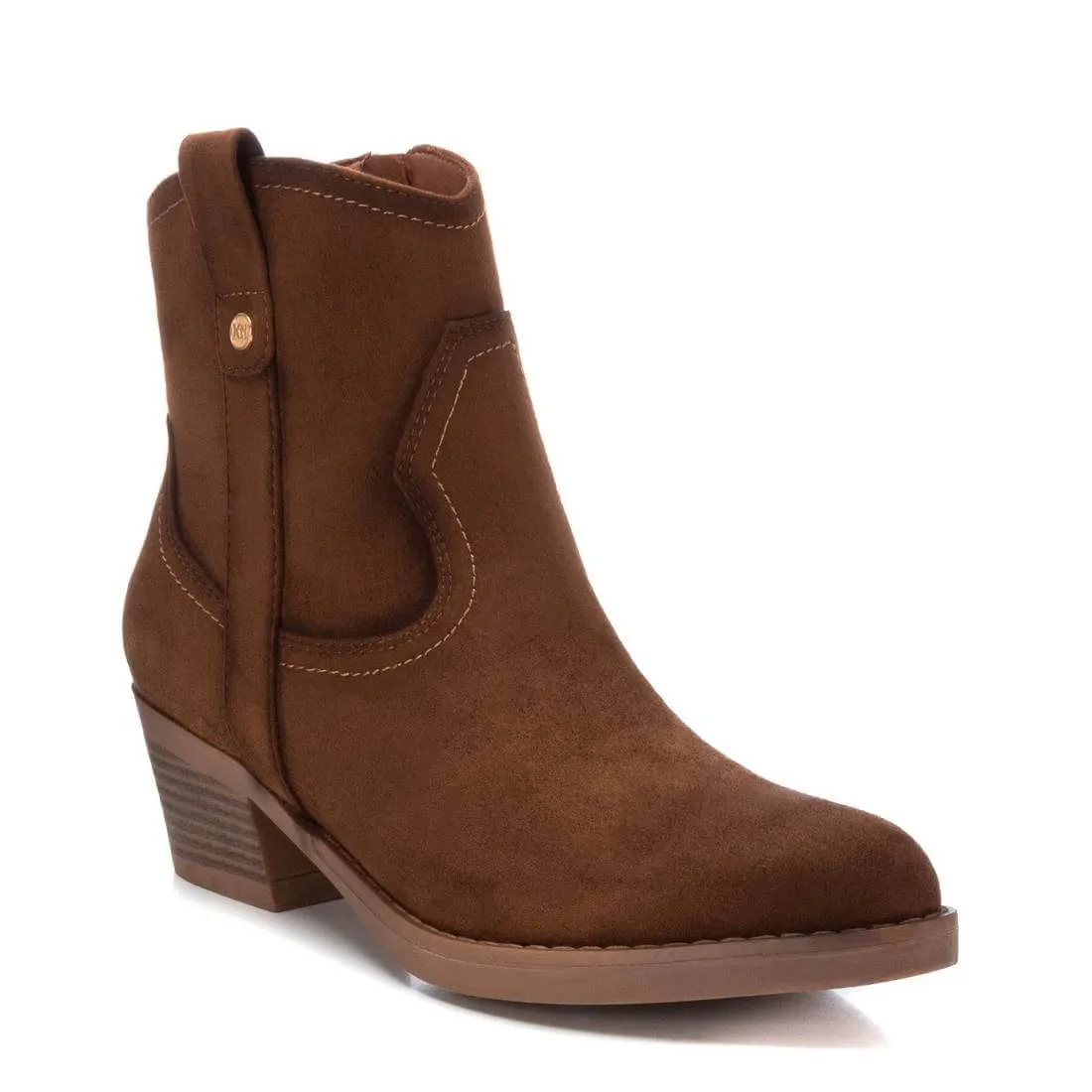 XTI Camel Ladies Microfibre Ankle Boots