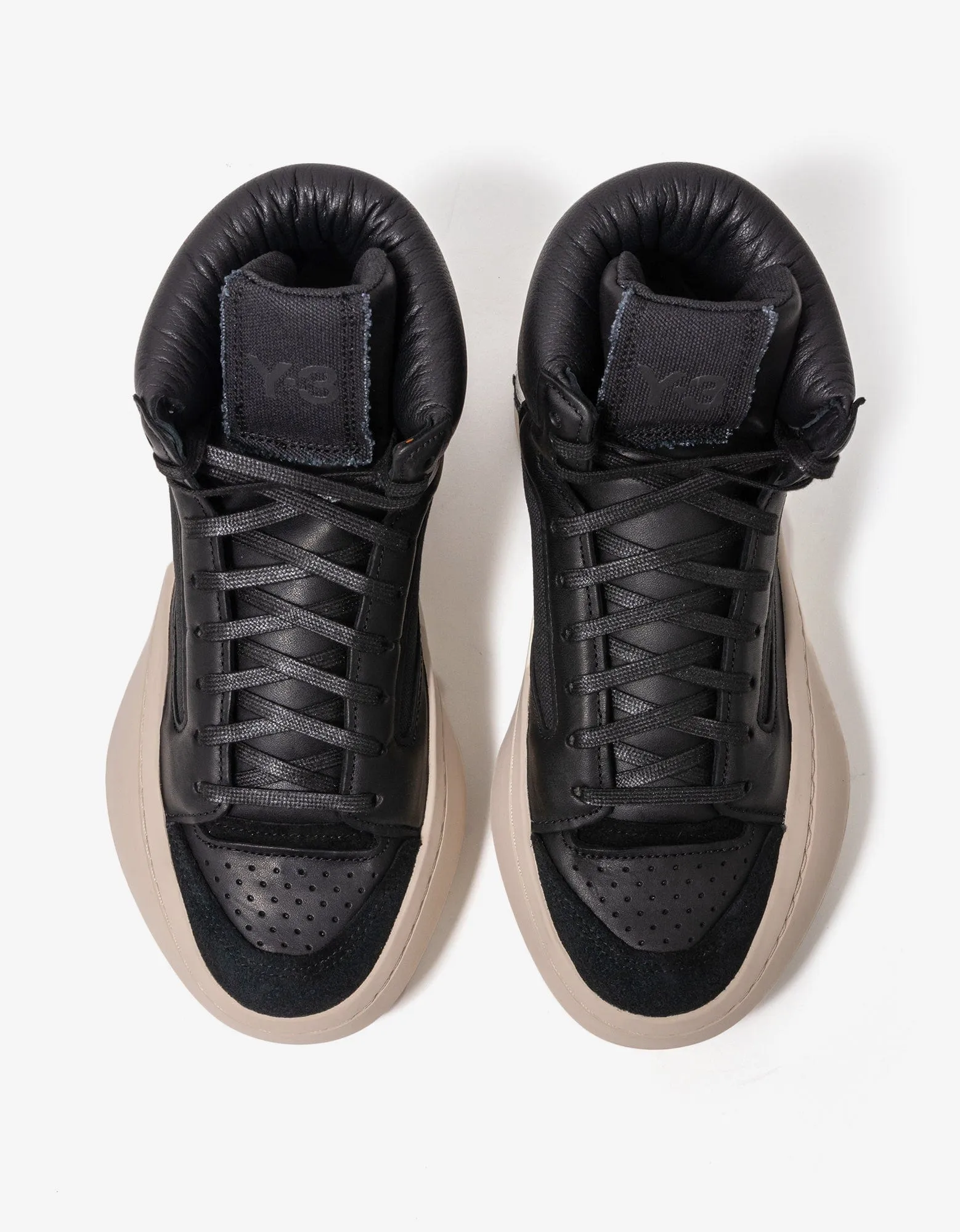 Y-3 Black Centennial Hi Trainers